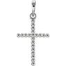 Picture of 14K Gold 17.5x12.1mm Beaded Cross Pendant