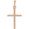 Picture of 14K Gold 17.5x12.1mm Beaded Cross Pendant