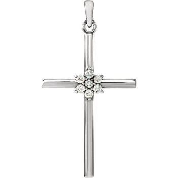 Picture of 14K Gold 1/10 CTW Diamond Cross Pendant