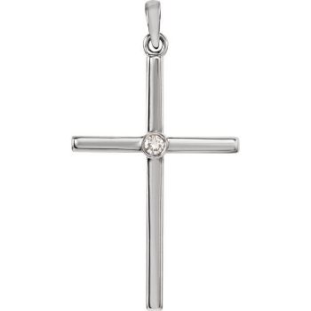 Picture of 14K Gold Diamond Cross 30.6x16.6mm Pendant