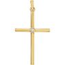 Picture of 14K Gold Diamond Cross 30.6x16.6mm Pendant