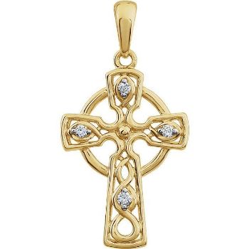 Picture of 14K Gold .05 CTW Diamond Cross Pendant