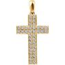 Picture of 14K Gold 1/3 CTW Diamond Cross Pendant