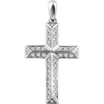 Picture of 14K Gold 1/4 CTW Diamond Cross Pendant