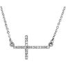 Picture of 14K Gold 1/8 CTW Diamond Sideways Cross 16-18" Necklace