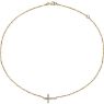 Picture of 14K Gold 1/5 CTW Diamond Sideways Cross 18" Necklace