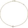 Picture of 14K Gold 1/5 CTW Diamond Double Sideways Cross 18" Necklace