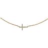 Picture of 14K Gold 1/5 CTW Diamond Double Sideways Cross 18" Necklace