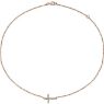 Picture of 14K Gold 1/5 CTW Diamond Double Sideways Cross 18" Necklace