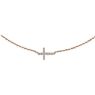 Picture of 14K Gold 1/5 CTW Diamond Double Sideways Cross 18" Necklace