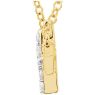 Picture of 14K Gold 1/5 CTW Diamond Double Sideways Cross 18" Necklace