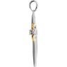 Picture of Sterling Silver & 10K Yellow .05 CTW Diamond Cross Pendant