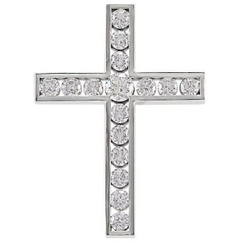 Picture of 14K Gold 1 1/4 CTW Diamond Cross Pendant