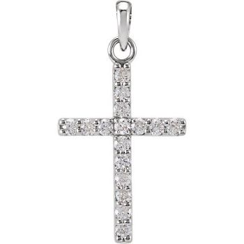 Picture of 14K Gold 1/4 CTW Diamond Cross Pendant