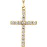 Picture of 14K Gold 1/4 CTW Diamond Cross Pendant