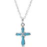 Picture of Sterling Silver Blue Boy Dedication 14" Necklace
