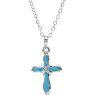 Picture of Sterling Silver Blue Boy Dedication 14" Necklace
