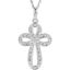 Picture of Sterling Silver 1/5 CTW Diamond Cross 18" Necklace