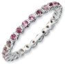 Picture of Silver Eternity Ring Pink Tourmaline