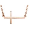 Picture of 14K Gold Sideways Cross 16-18" Necklace