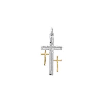 Picture of Sterling Silver 26.2x13mm "Resurrection" Cross Pendant