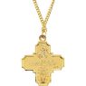 Picture of 24K Gold Plated 34.51x28.96mm Four-Way Medal 24" Necklace