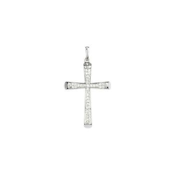 Picture of 14K Gold 1/4 CTW Diamond Micro Pavé Cross Pendant