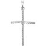 Picture of 14K Gold .02 CTW Diamond Beaded Cross Pendant