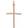 Picture of 14K Gold .02 CTW Diamond Beaded Cross Pendant