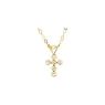 Picture of 14K Gold Youth Cubic Zirconia Cross 15" Necklace