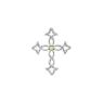 Picture of 14K Gold 44x36.25mm Peridot Fashion Cross Pendant