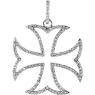 Picture of 14K Gold 3/4 CTW Diamond Maltese Cross Pendant