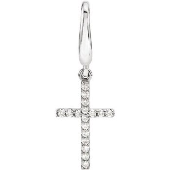 Picture of 14K Gold .08 CTW Diamond Petite Cross Charm