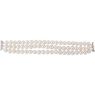 Picture of Sterling Silver 8-9 mm Freshwater Cultured Pearl Triple Strand 7.25" Bracelet