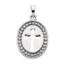 Picture of 14K Gold 16x13.5mm Beyond the Cross™ Reversible Cross & Dove Pendant