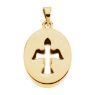 Picture of 14K Gold 16x13.5mm Beyond the Cross™ Reversible Cross & Dove Pendant