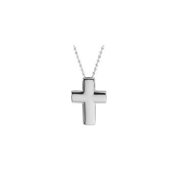 Picture of Sterling Silver 27.7x17mm The Covenant of Prayer Unadorned Cross Necklace