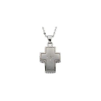 Picture of Sterling Silver Reversible Prayer Locket™ 18" Necklace