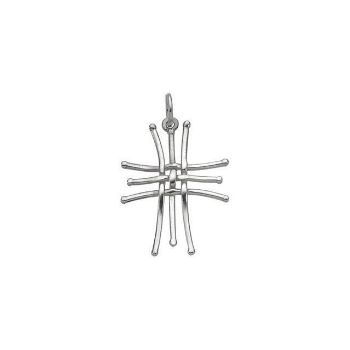 Picture of Sterling Silver 22.5x18mm Weave Design Cross Pendant