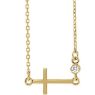 Picture of 14K Gold .03 CTW Diamond Sideways Cross 16-18" Necklace
