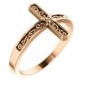 Picture of 14K Gold Sideways Cross Ring