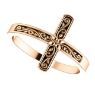 Picture of 14K Gold Sideways Cross Ring