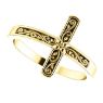 Picture of 14K Gold Sideways Cross Ring