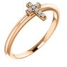 Picture of 14K Gold .03 CTW Diamond Stackable Cross Ring