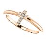 Picture of 14K Gold .03 CTW Diamond Stackable Cross Ring