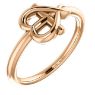 Picture of 14K Gold Cross with Heart Youth Ring