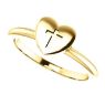 Picture of 14K Gold Heart with Cross Ring