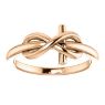 Picture of 14K White & Yellow Gold Infinity-Inspired Cross Ring