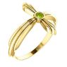 Picture of 14K Gold Peridot Sideways Cross Ring