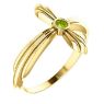 Picture of 14K Gold Peridot Sideways Cross Ring